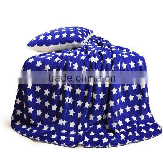 Decorative plain desig home stars digital print blanket