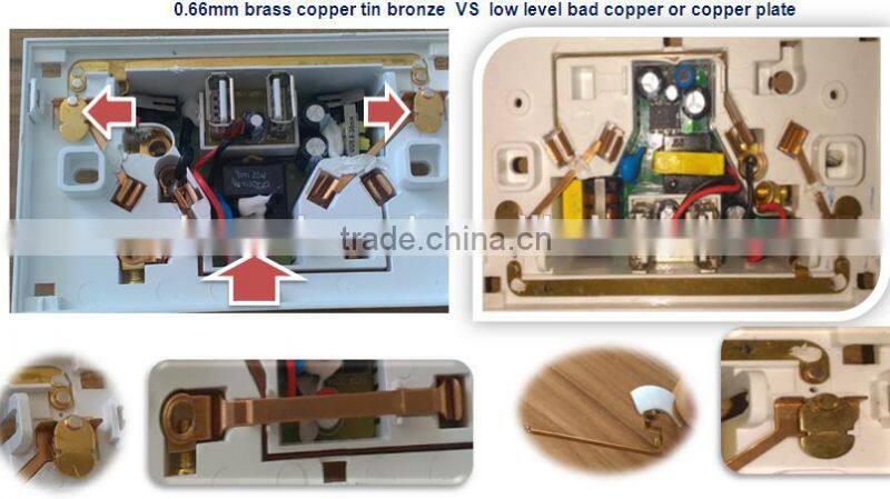 white australian wall mount power socket with double usb port for smart home