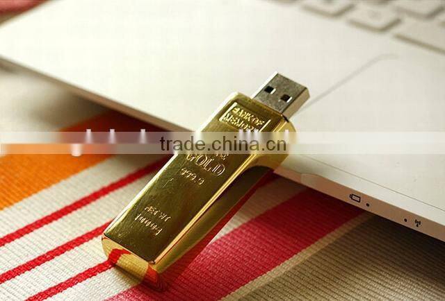 100% real capacity Gold Bar USB Thumb Drive 4-64GB