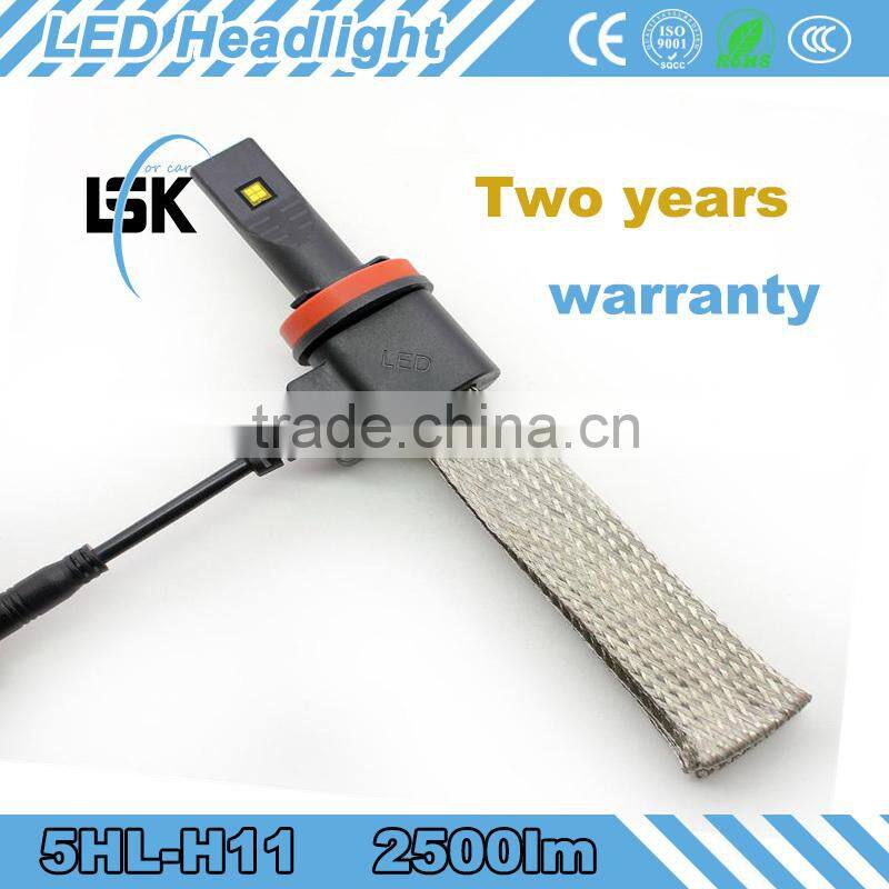 2015 most high grade headlight 12v 24v led car 6500k headlight kit , g5 led headlight with 24 mouths warranty