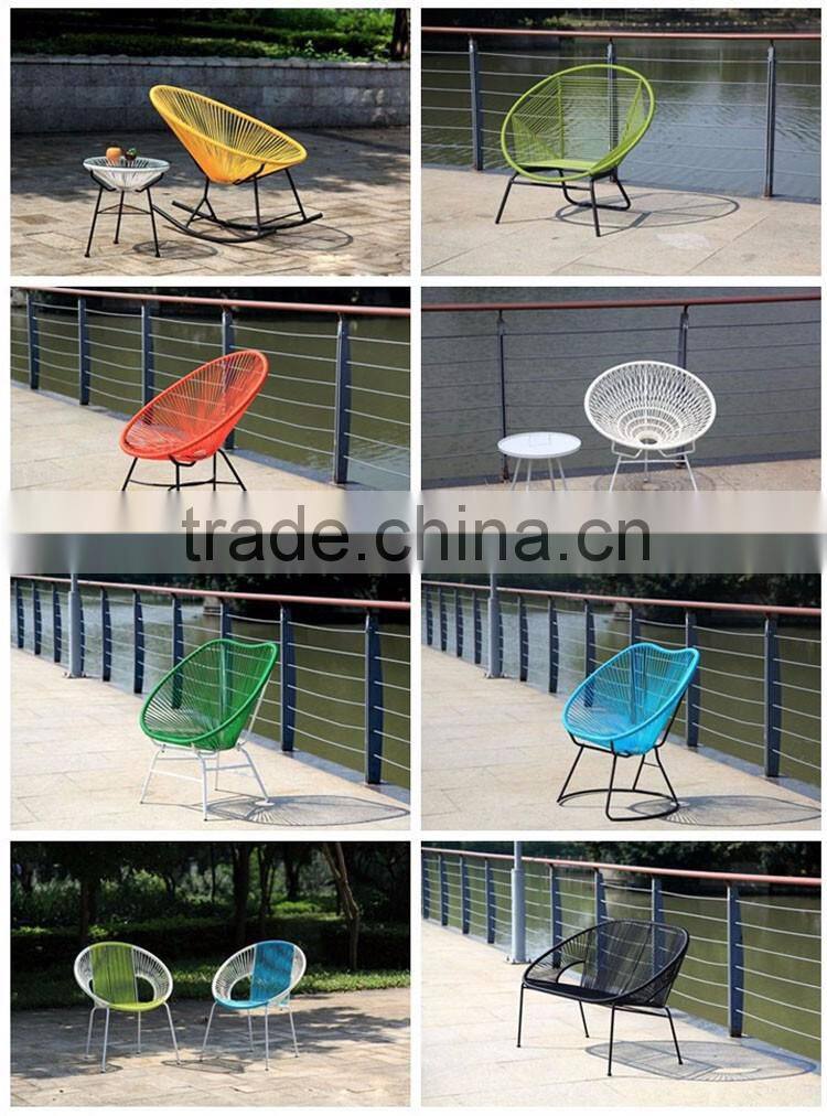 Modern Design Oversize Moon Chair Outdoor Rattan Wicker Garden Rocking Chair