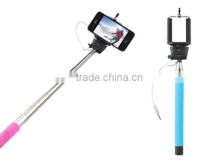 Monopod Selfie Stick Telescopic Wired Remote Phone Holder