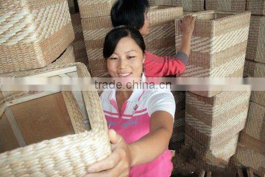 color newspaper woven basket / sundries storage basket/paper box