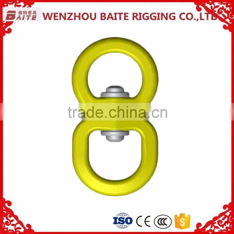 China Supplier stainless steel colorful double metal snap swivel hook,Silver Sailboat Double Round Eye