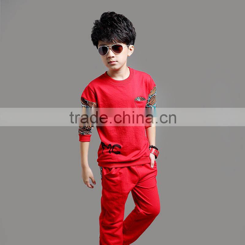 High quality fashion style for boy long t-shirt suit