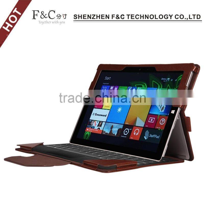 Useful Soft Protective pu leather cover case for surface pro 4 with stand function keyboard cover case for surface pro 4