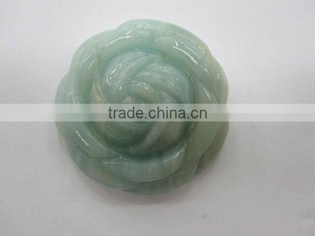 Amazonite Agate carved rose