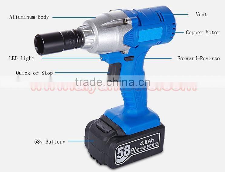 58V Truck Tire Adjustable Torque Electric Impact Wrench