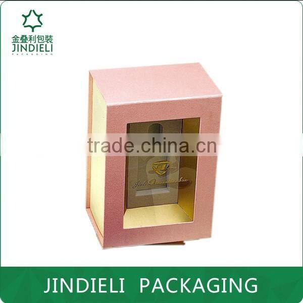 Personalized fashion pink perfume box with clear window
