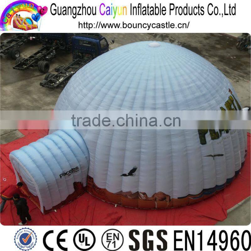White Circle Camping Inflatable Tent For Event
