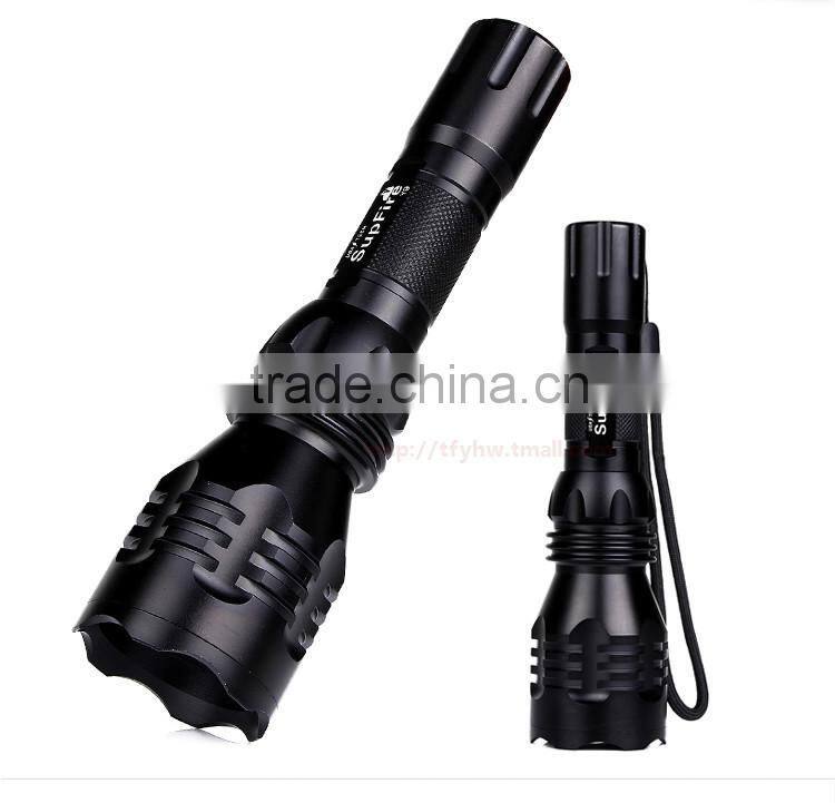 500m long range CREE Q5 tactical shockproof rechargeable LED police flashlight