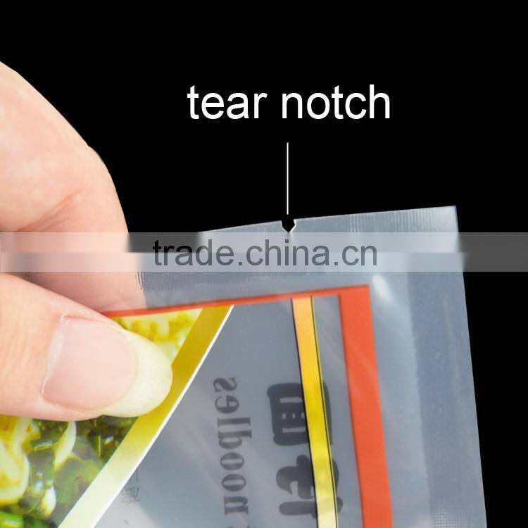 custom size food grade heat seal printed vacuum storage bag for food packing