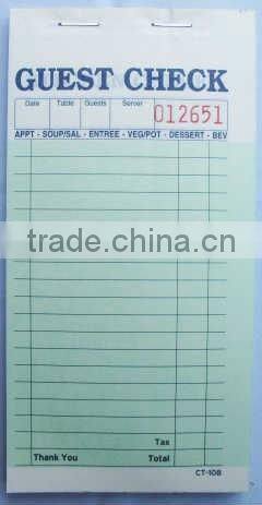 Guest checks CT-108 professional supplier timipaper