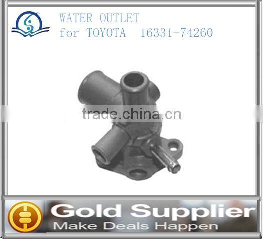 Brand New water outlet for TOYOTA 16331-74260 with high quality and competitive pice.