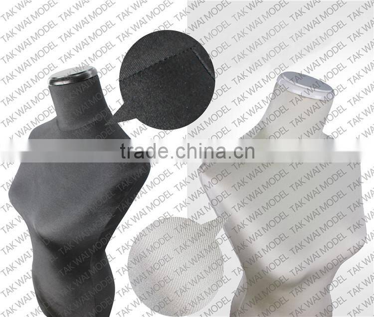 Cheap lady upper half body fiberglass display realistic mannequin