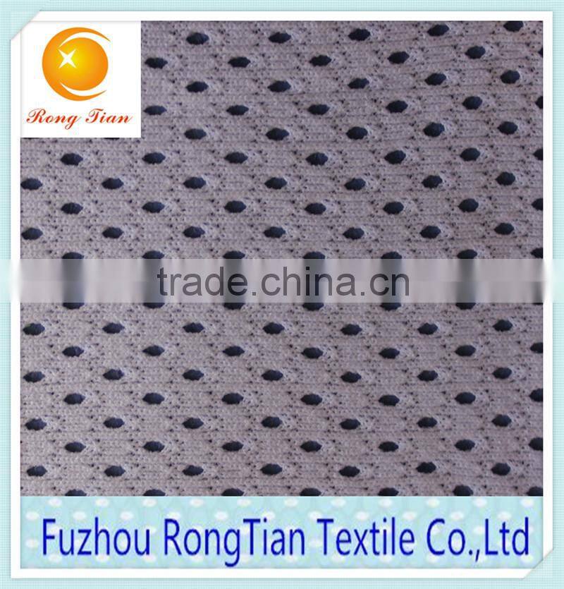 Good price low elastic yarn warp polyester knitted hole mesh fabric for clothing