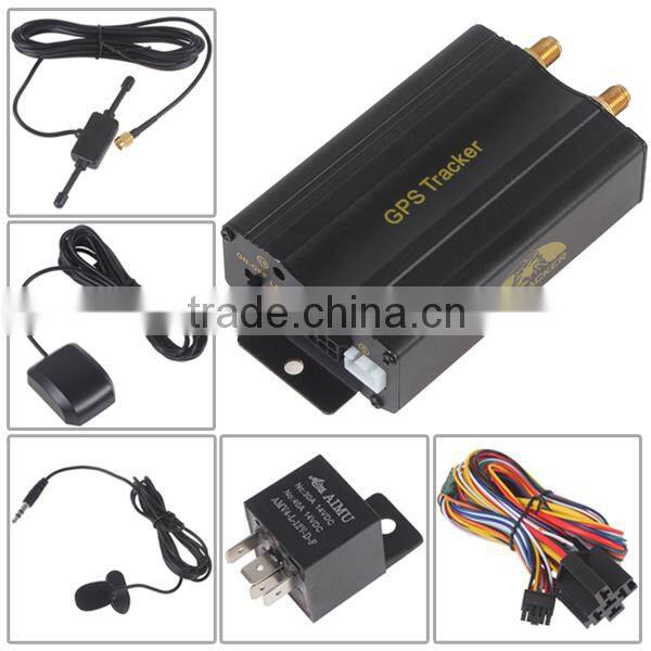 Tk103 Global Real Time Auto Car GPS Tracker Vehicle Tracking System Device GSM GPRS SMS 4 Bands - Movement Speed Alert