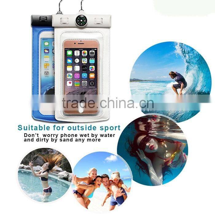 High quality eco-friendly 100% seal PVC waterproof mobile phone bag