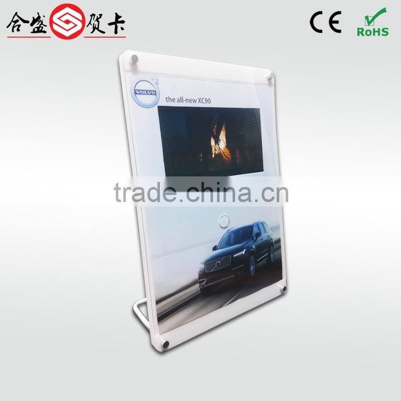 2015 most popular souvenir 7"acrylic video display ,flexible lcd video display,led video display indoor
