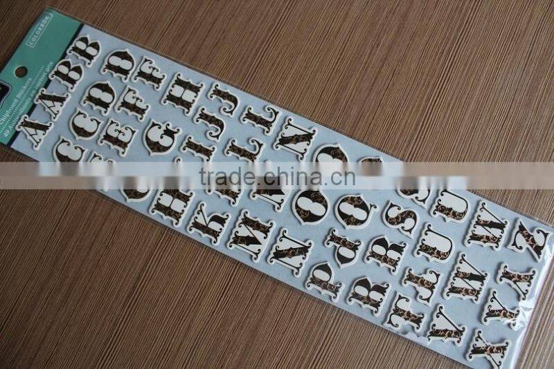 DIY 3D scrapbook adhesive layered chipboard sticker for kids
