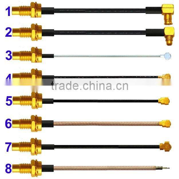 rg1.13 coxial cable assembly U.FL Mini PCI to RP-SMA Pigtail cable Antenna WiFi Cable