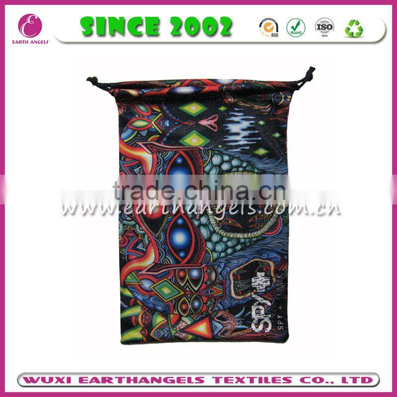 colorful printing microfiber glasses bag,suglasses pouch soft case