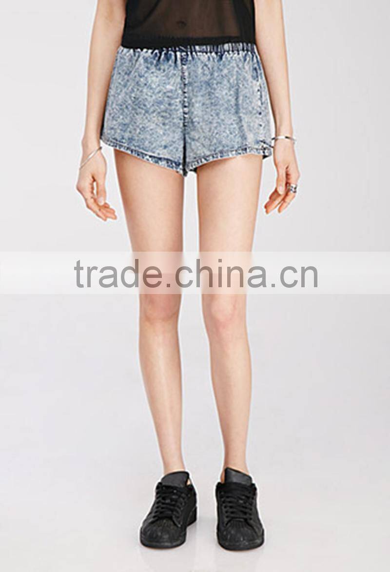 Comfortable Young Ladies Wash Jeans Classical Womens Short