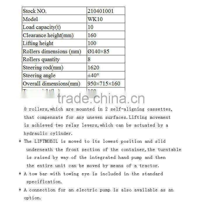 WK10 TRANSPORT TROLLEY