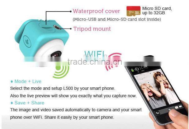Smallest 1080P HD wide-angle lens support wifi camera android and ios system APP remote control also supports 2.4G remote contro