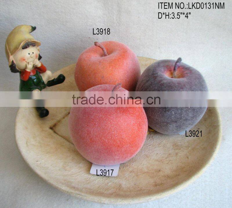 decorative artificial foam apple with emulation sugar for havest home decoration
