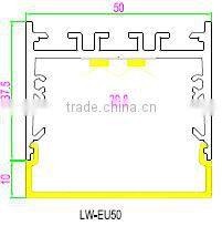 Pendent or Recessed or Surface mounted Linear shape led aluminum profile with wrings