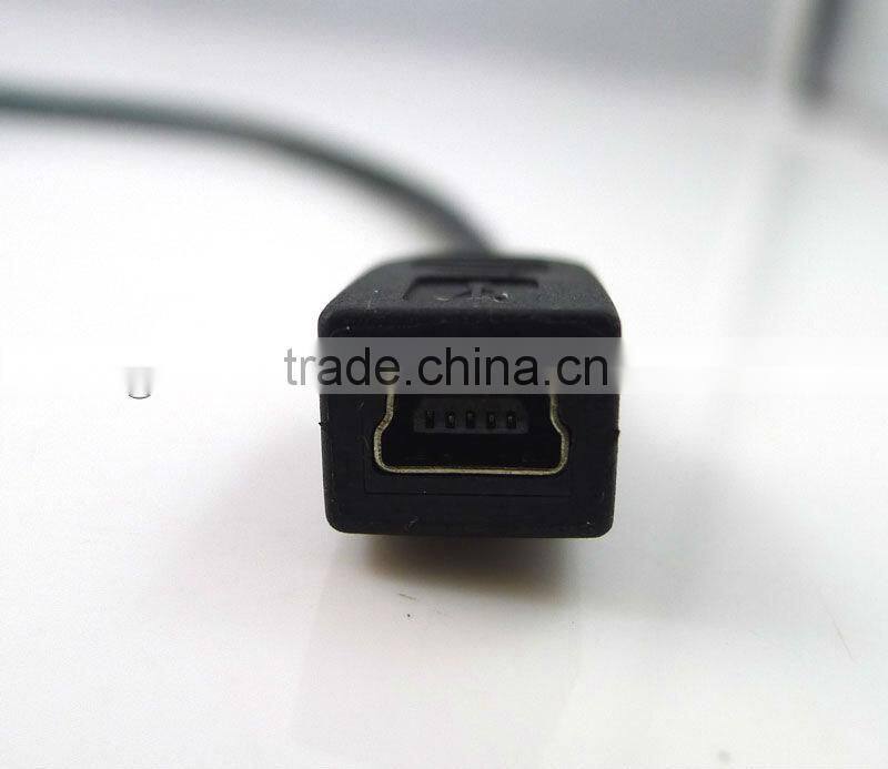 20CM Right Angle Mini USB B Male To Female Extension Cable