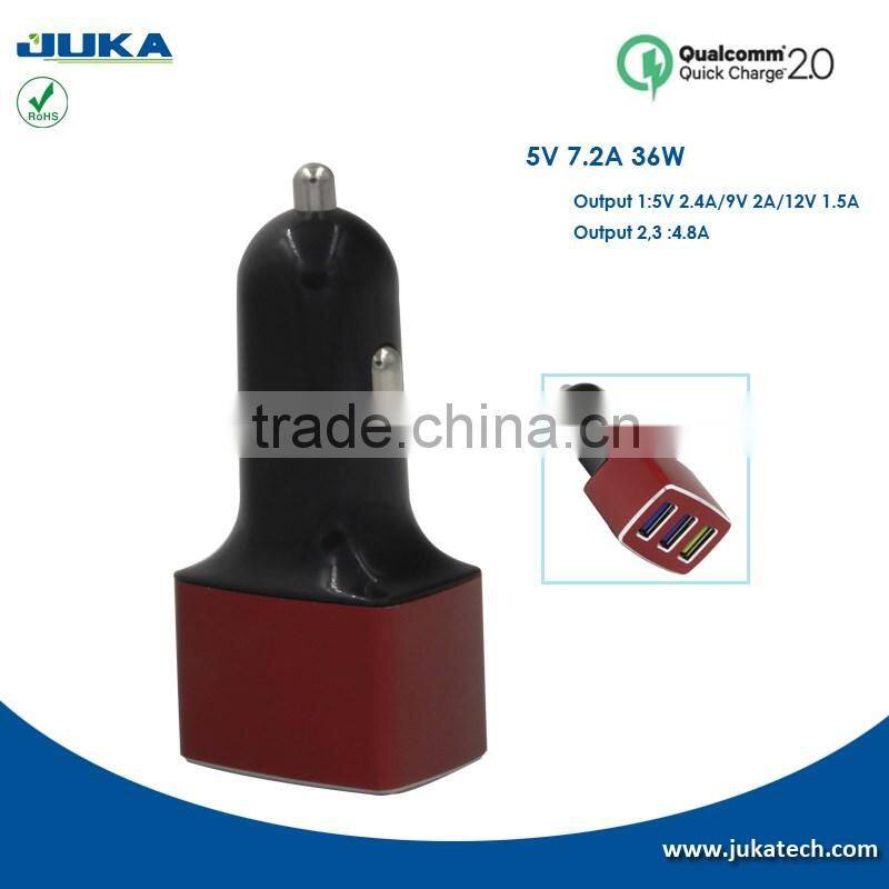 DC 12v 24v car battery charger for car use , phone car charger , car mobile charger with 3 USB