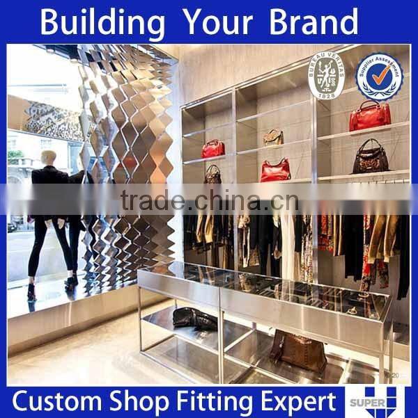 footwear display showcase for shopping center