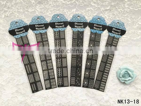 Arrows in mess nail art template cartoon hollow out nail art sticker nail art stencil factory