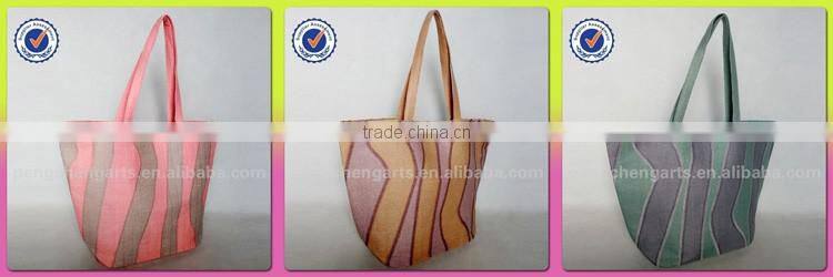 paper straw and polyester material bag irregular vertical stripes