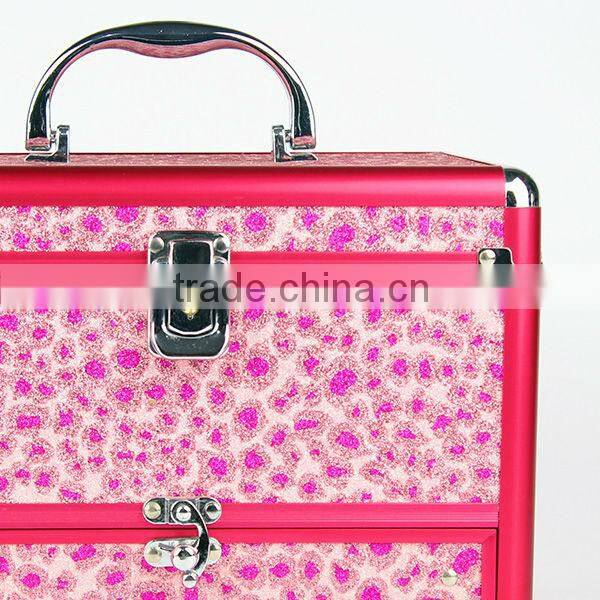 2014 popular aluminum makeup case with drawer