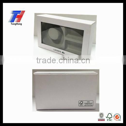 OEMXiamen Factory Square PVC Window Paper Box With Plastic Insert
