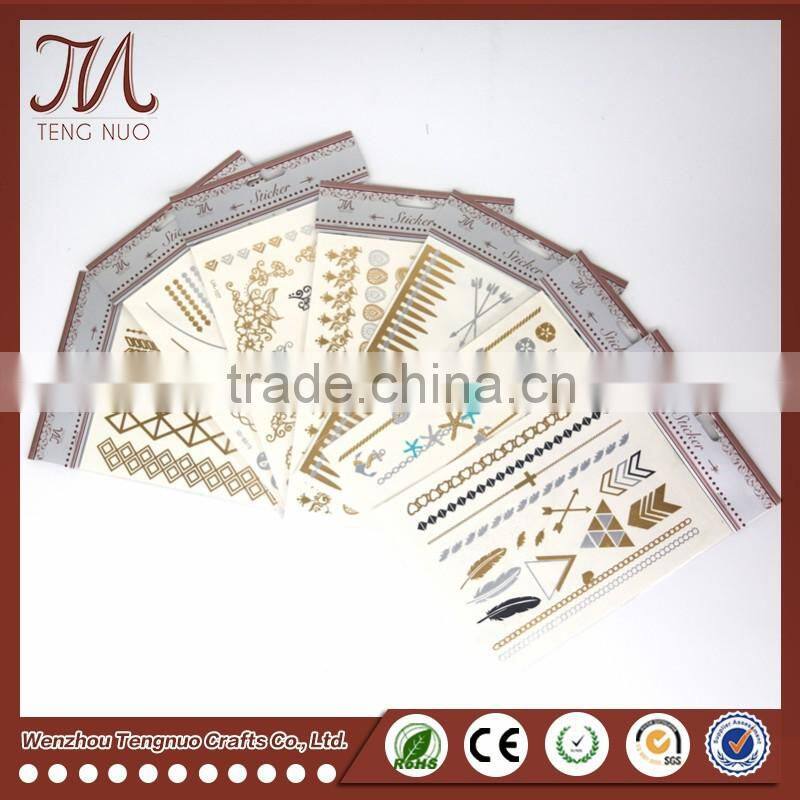 Non-toxic Waterproof Temporary Body Chain Tattoo Sticker