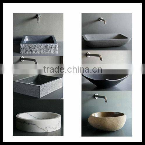 Chinese nero margiua black marble pedestal basin, bathroom wash basin, stone wash basin, vessel basin