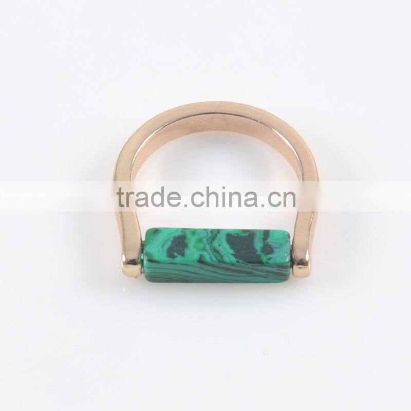 Hot sale charm fashion turquoise mens gold ring