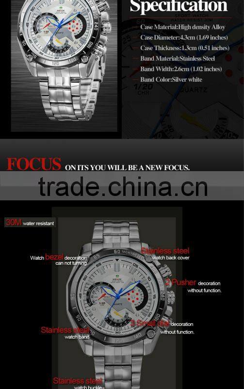 Men sports watch japan quartz movement custom watches fashion wrist branded stainless steel mens hand watch