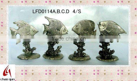 2012 crafts metal pewter fish sculpture statue