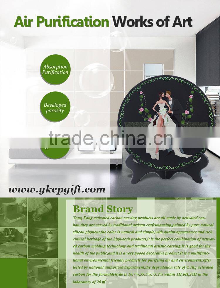 romantic lovers wedding decoration, purifying the air Charcoal Carving crafts
