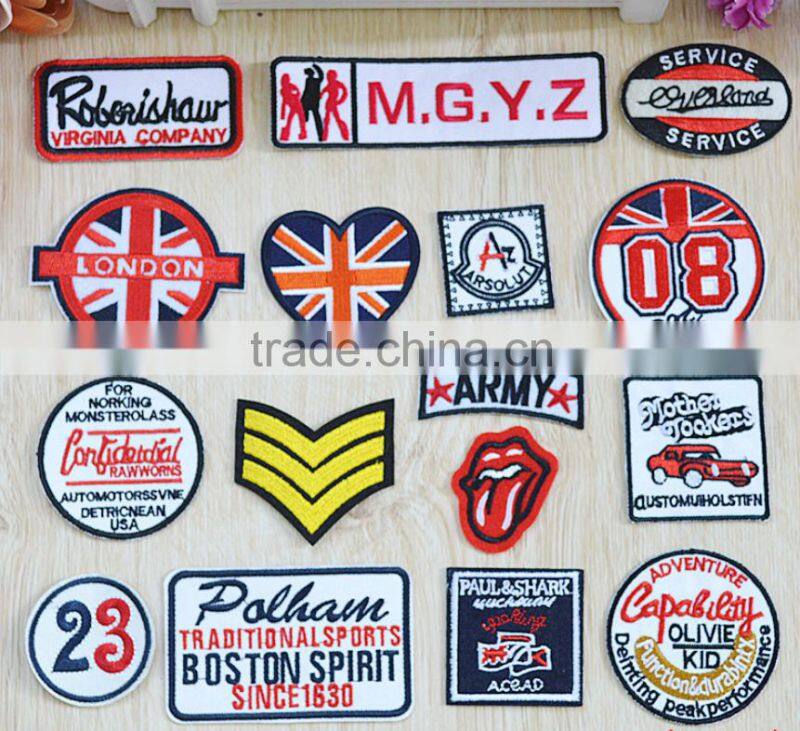 Embroidered patches logo custom diy decorative sew on embroidery patches for clothing