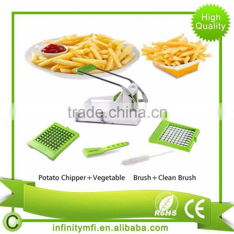 Amazon Hot Sale Potato Chipper, French Fry Cutter Vegetable Slicer Chopper - Stainless Steel