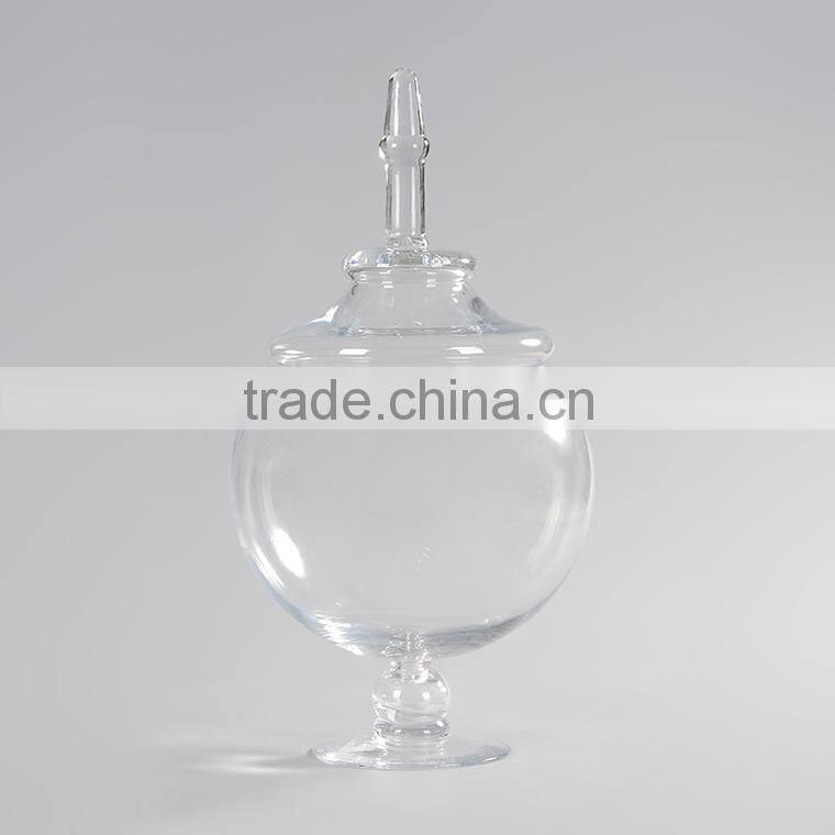 Large glass storage jar for food