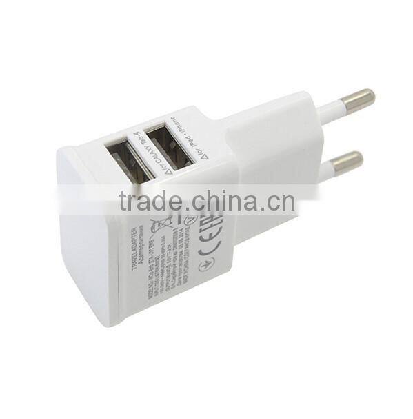 5V 3A 2 port dual usb wall charger EU/ US plug for samsung for Iphone charger