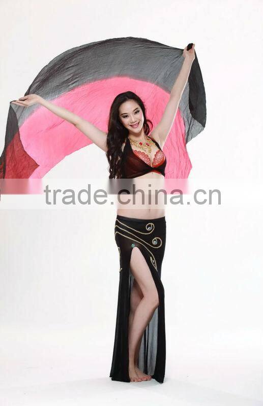 Belly Dance Silk Fan Veil, New Sexy Belly Dance Silk Veil, Performance Fancy Silk Veil (SJ018)