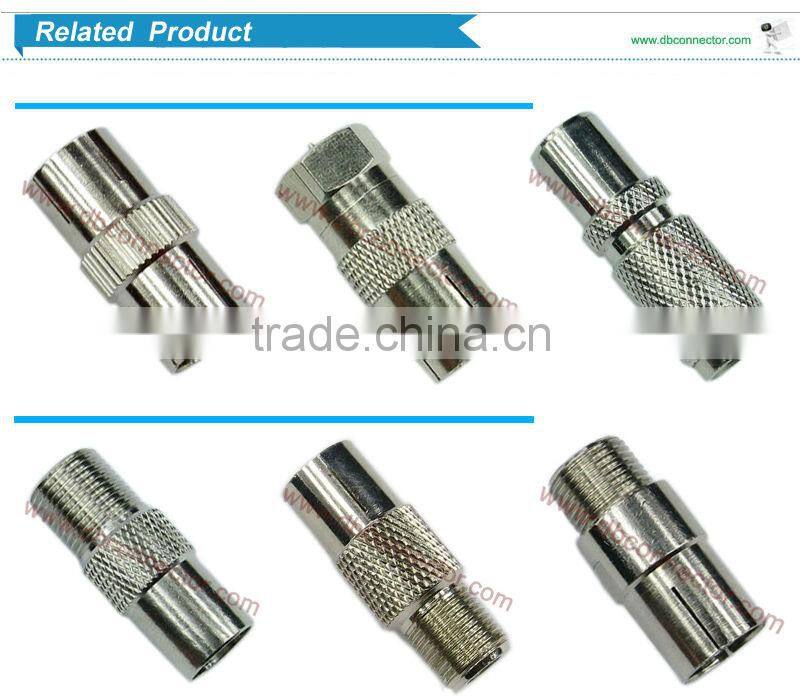 TV plug adapter right angle pal male to f female connector